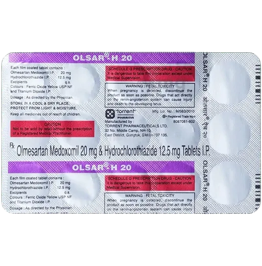 olsar h 20mg tablet 15's